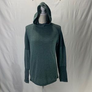 Adidas Running PrimeKnit Ivy Green Wool Blend Hooded Long Sleeve Tee Siz…